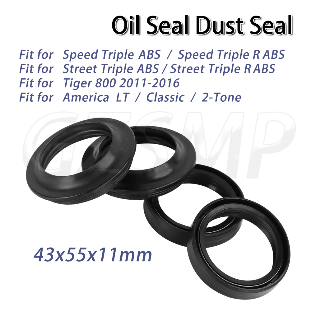 Motorcycle Oil Filter - 43X55X11mm Seal Debu Oli Peredam Garpu